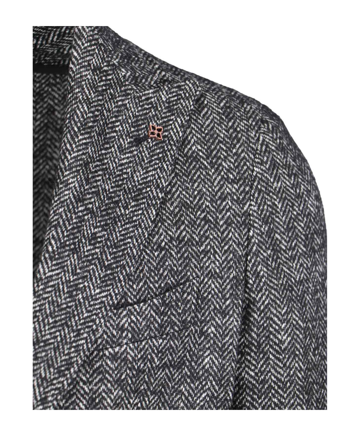 Tagliatore Tailored Suit Jacket Notch Lapel In Black
