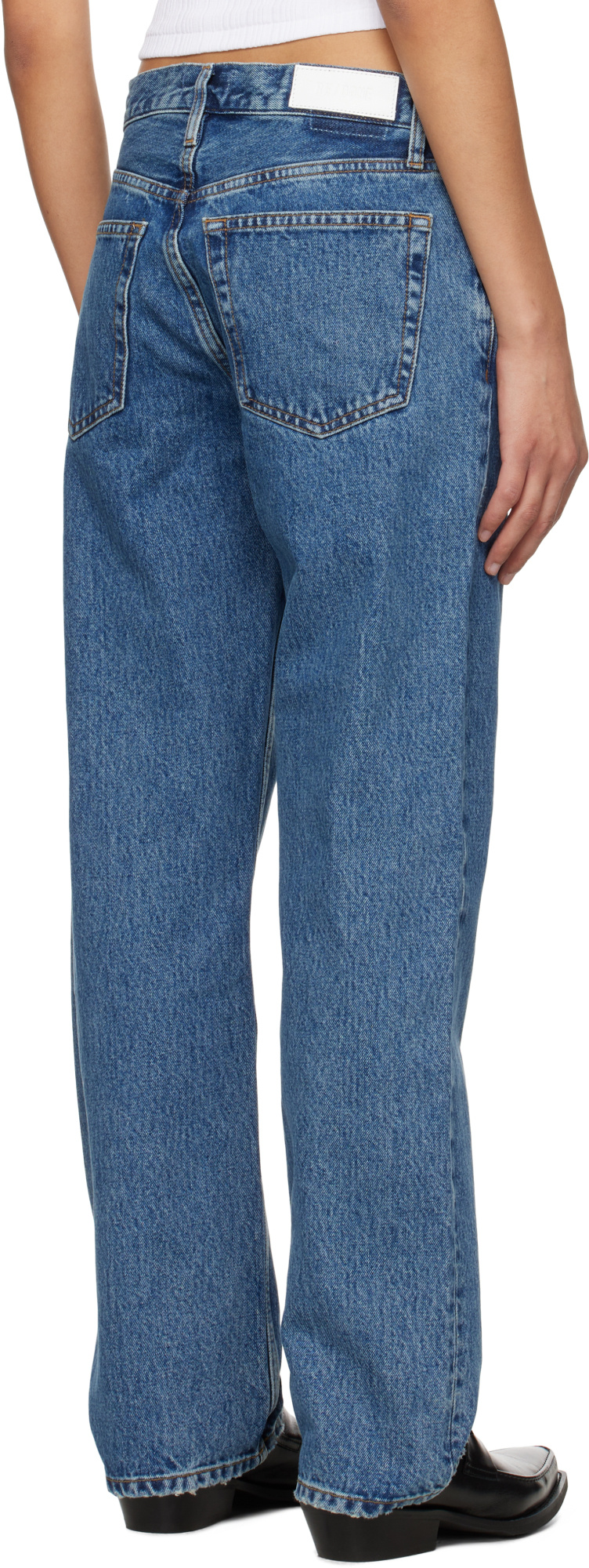 Re/done Straight Jeans In Blue