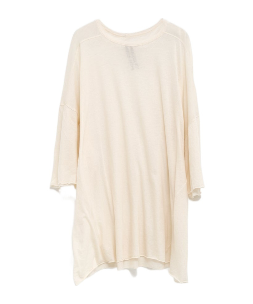 Rick Owens Open-necked Black Shirt In White
