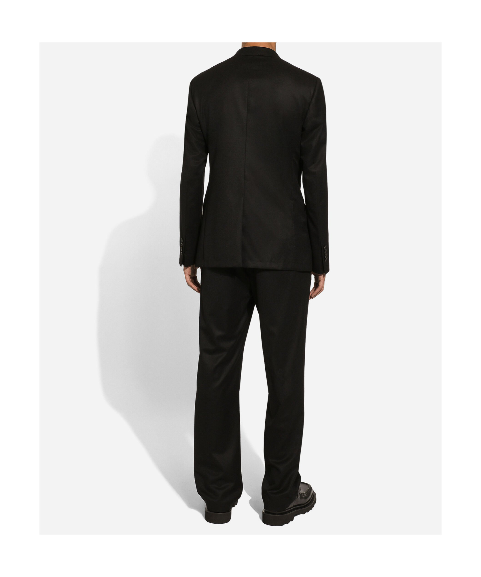 Dolce & Gabbana Double-breasted Virgin-wool Blazer In Black