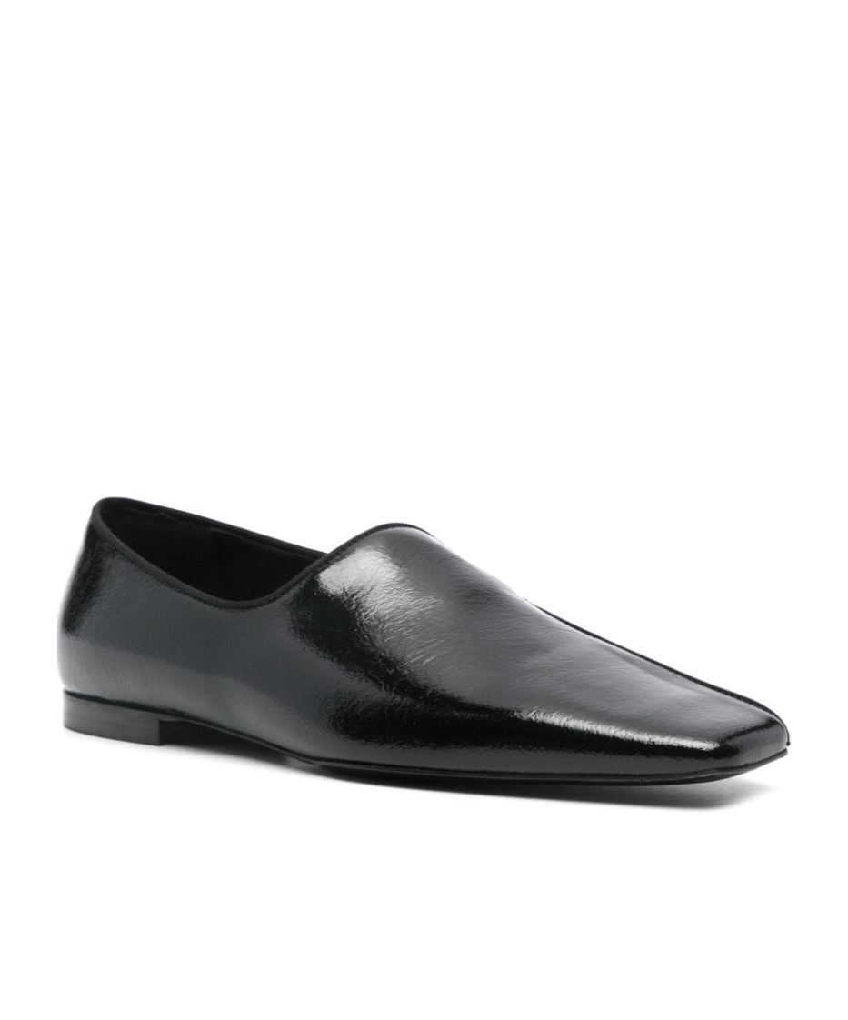 Totême Toteme Woman Loafers Black Size 8 Leather In Black