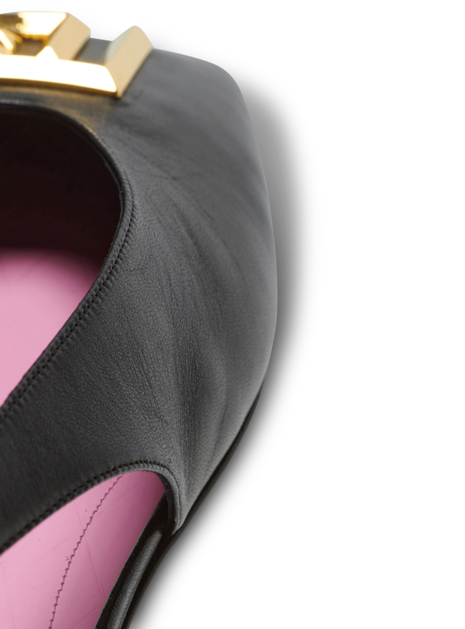 Balmain Flat Eden Slingbacks In Lambskin Leather In Black