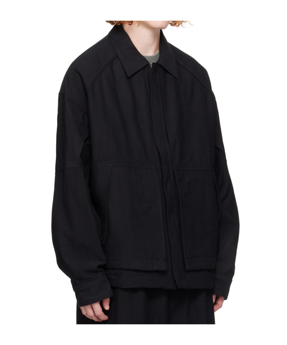 Juunj Lapel Casual Jacket In Black