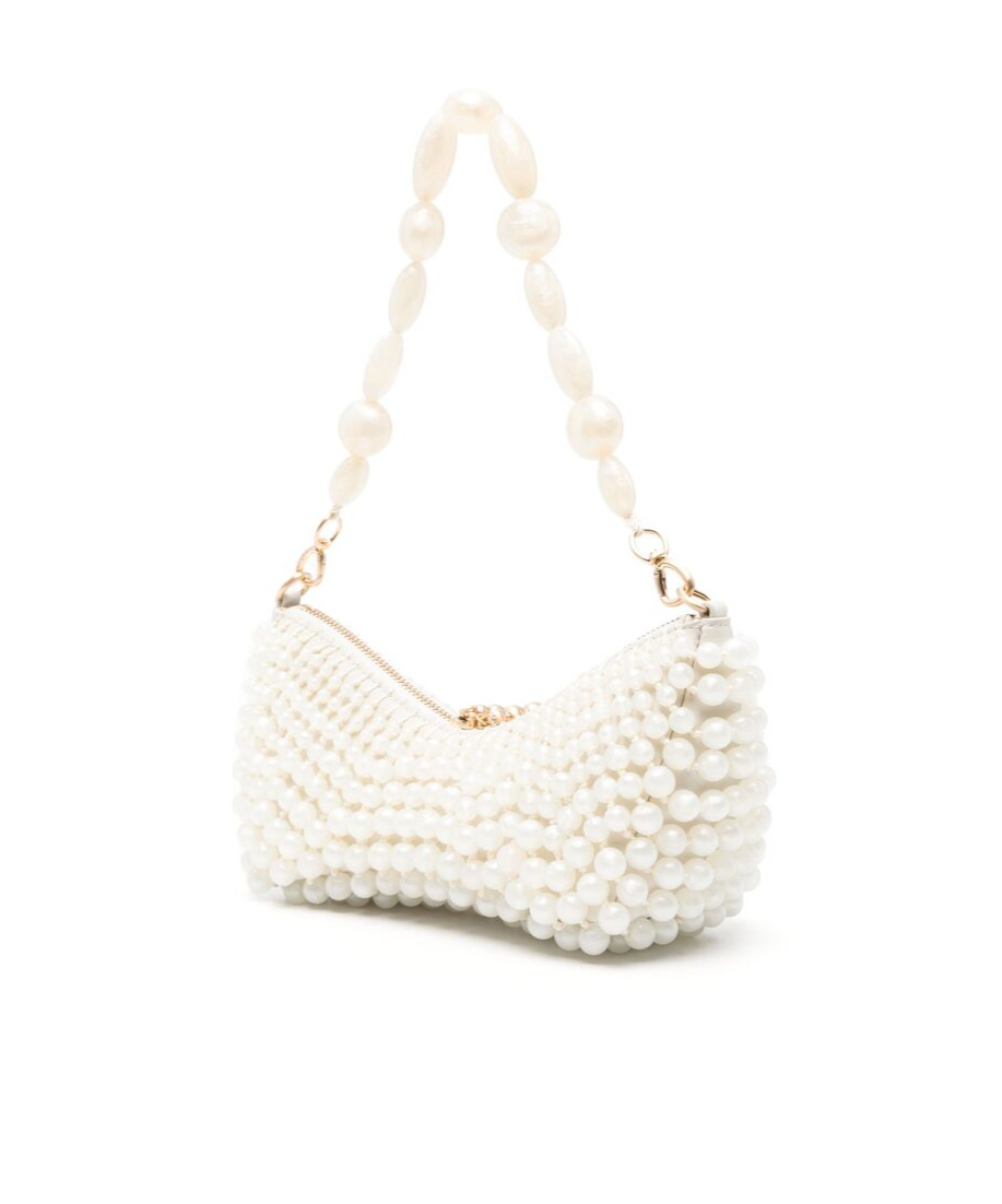 Shop Cult Gaia Mercier Zipped Mini Shoulder Bag In White