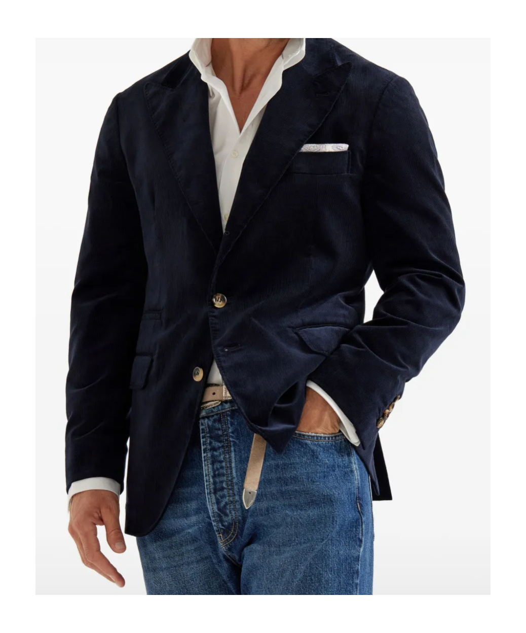 Brunello Cucinelli Velvet Two-button Blazer In Black