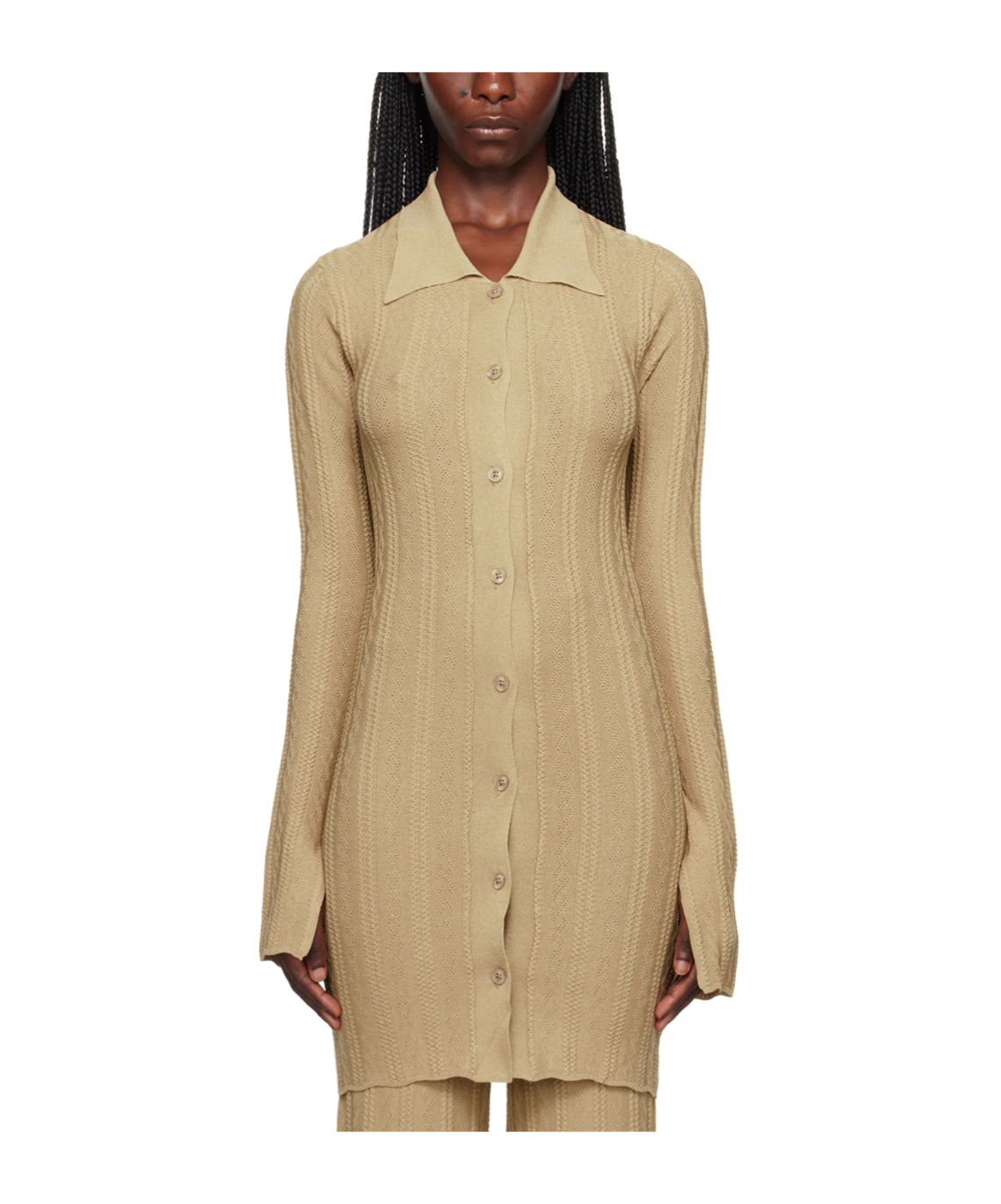 Remain Birger Christensen Button-down Cardigan In Nude