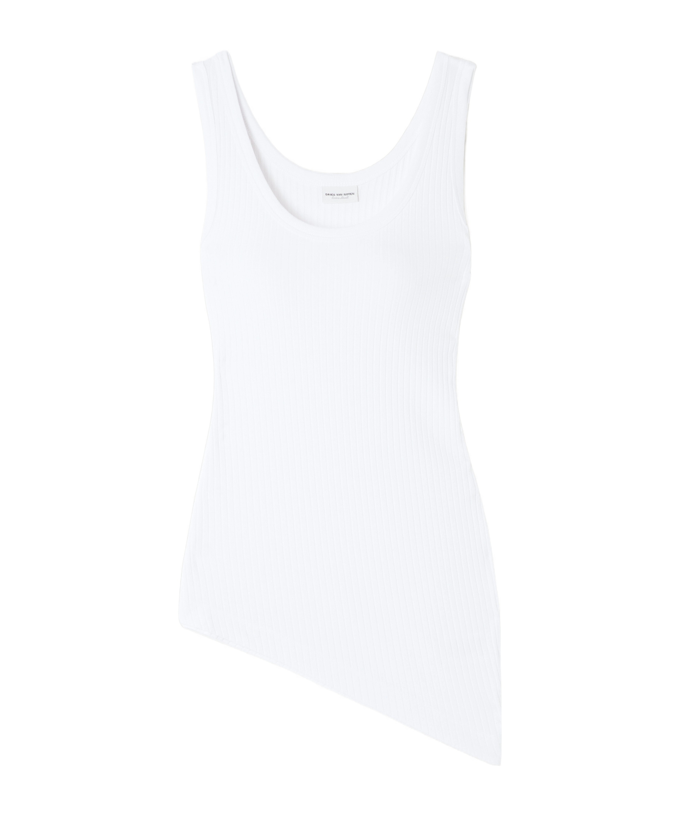 Dries Van Noten Asymmetrical Vest In White