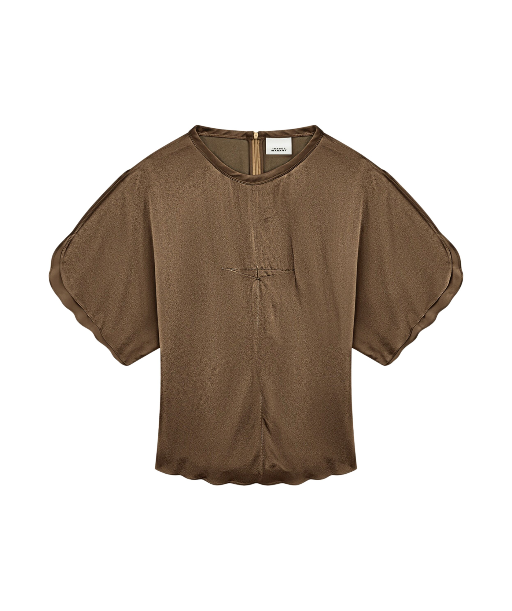 Isabel Marant Karlita Satin Blouse In Green