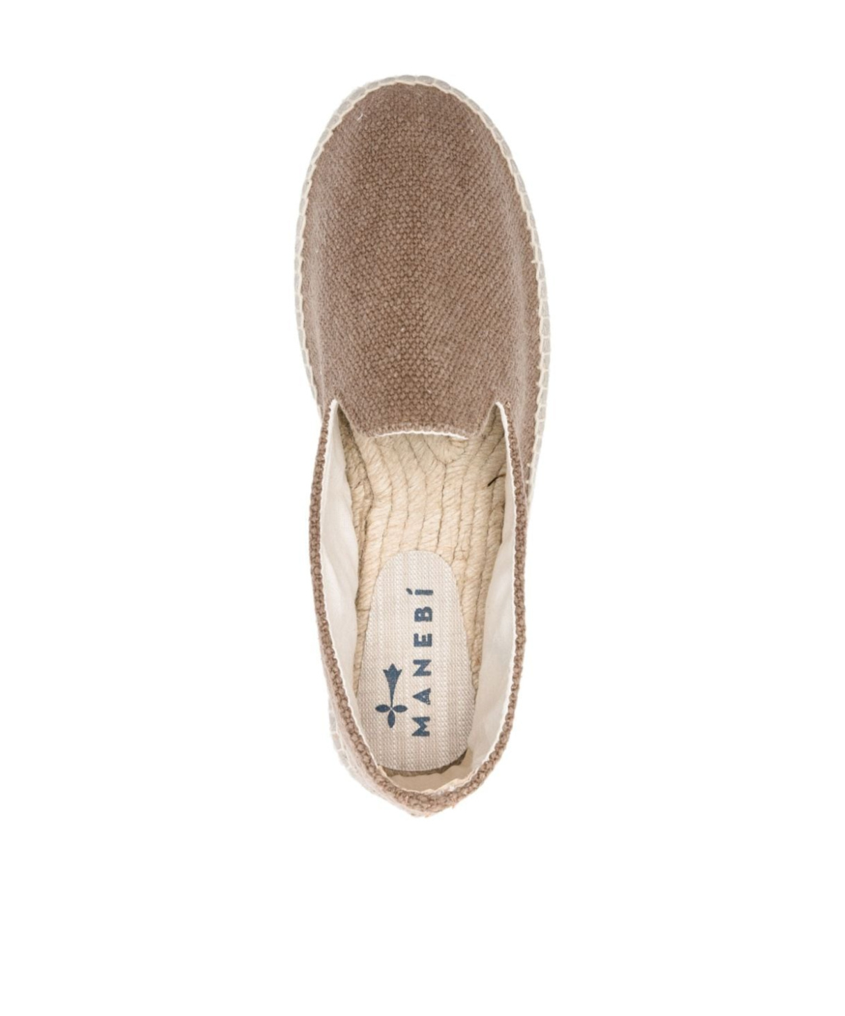 Manebi Logo-embroidered Canvas Espadrilles In Brown
