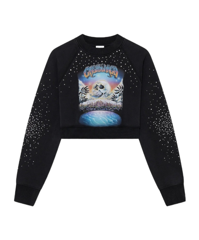 Casablanca Sweatshirt In Black Cotton In Black