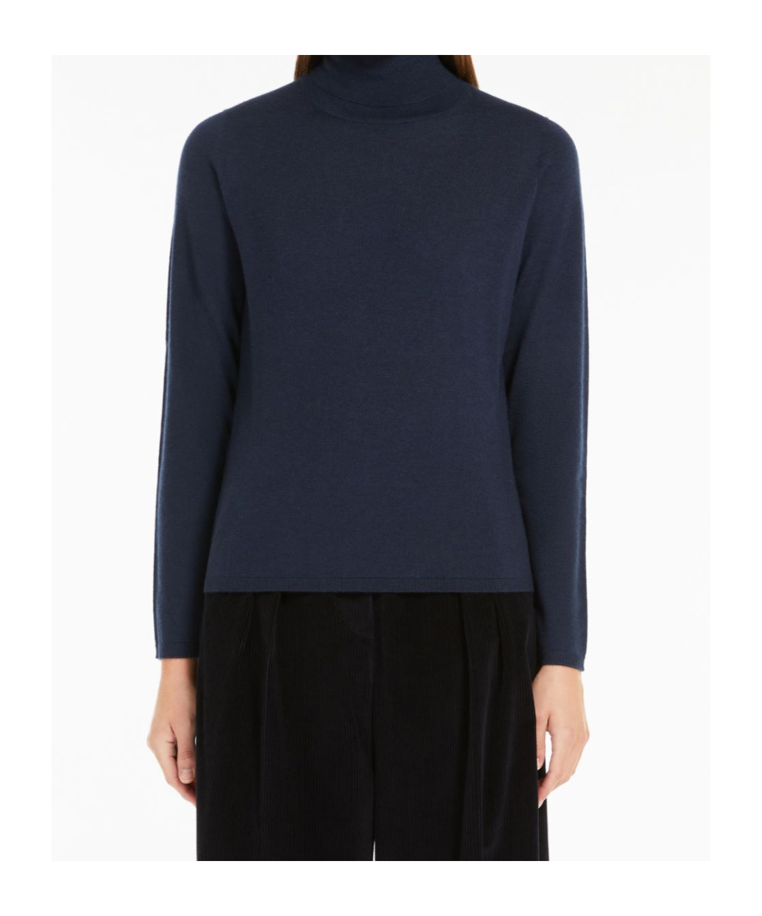 Max Mara Long-sleeved Sweater In Black