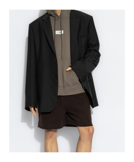 Maison Margiela Long-sleeved Suit Coat In Black