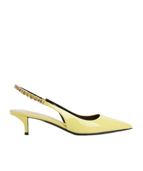 Gucci Signoria Slingback Pumps In Yellow