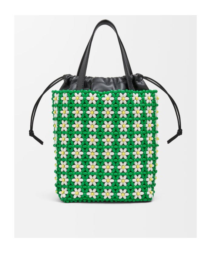 Loewe Mini Tote In Beads And Lambskin In Multi