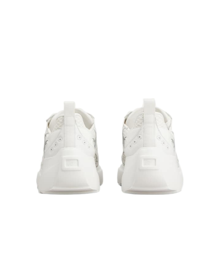Roger Vivier Viv' On The Run Sneakers In Leather And Fabric In White