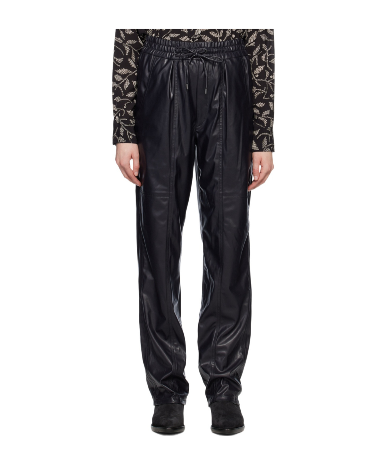 ISABEL MARANT ÉTOILE FAUX-LEATHER STRAIGHT TROUSERS
