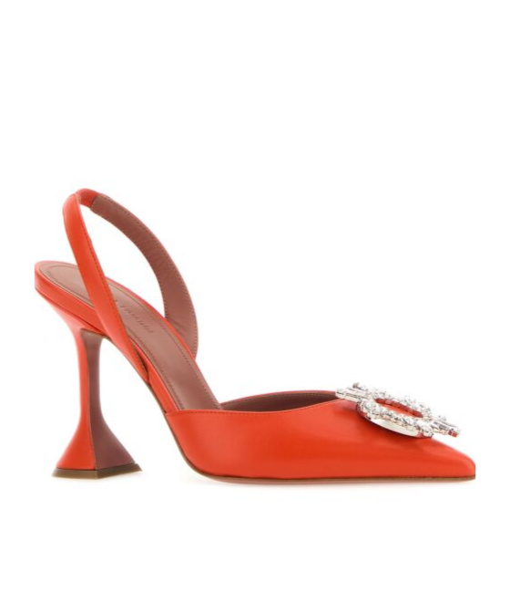 Shop Amina Muaddi Pointed High Heels In Red