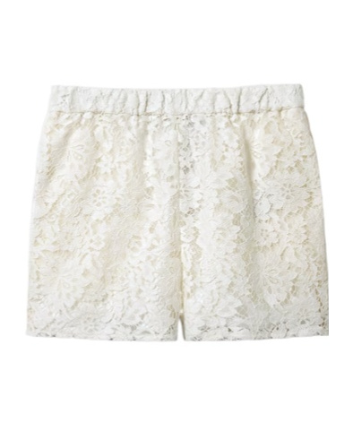 Gucci Floral Lace Shorts In White