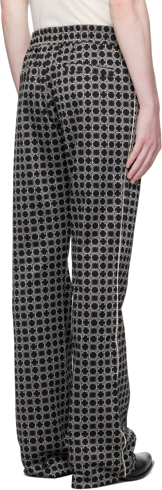 Amiri Black Ma Quad Flare Track Pants In Black