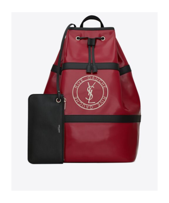 Saint Laurent Rive Gauche Backpack In Red