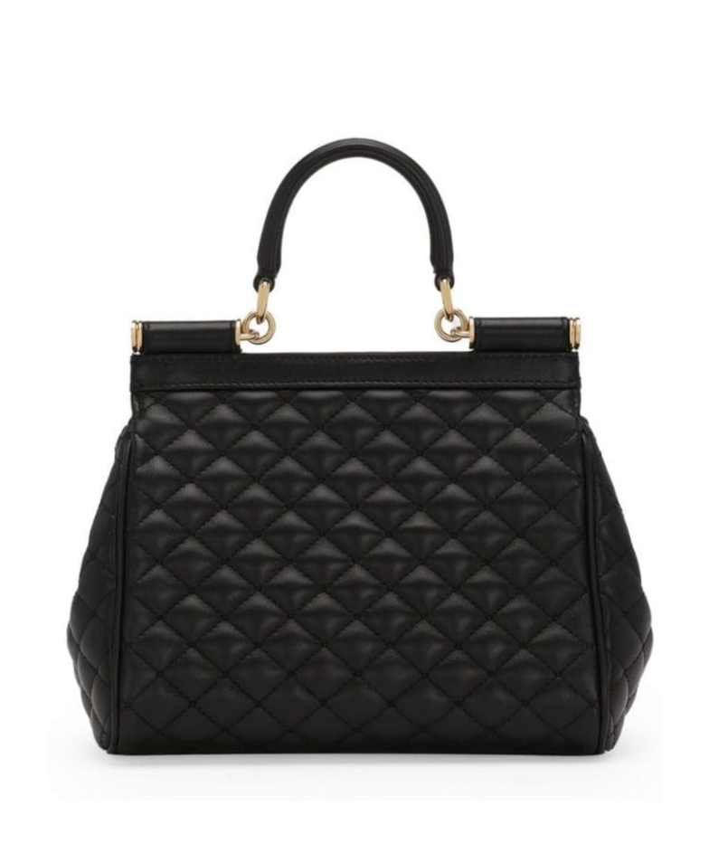Dolce & Gabbana Sicily Quilted Handbag In Black