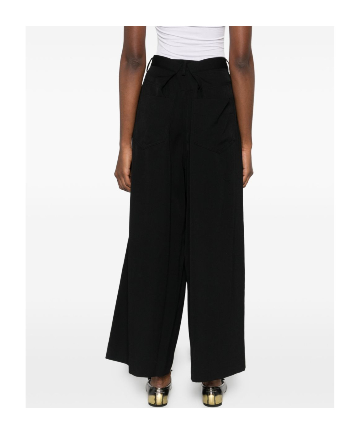 Yohji Yamamoto Casual Pants With Belt Loops In Black