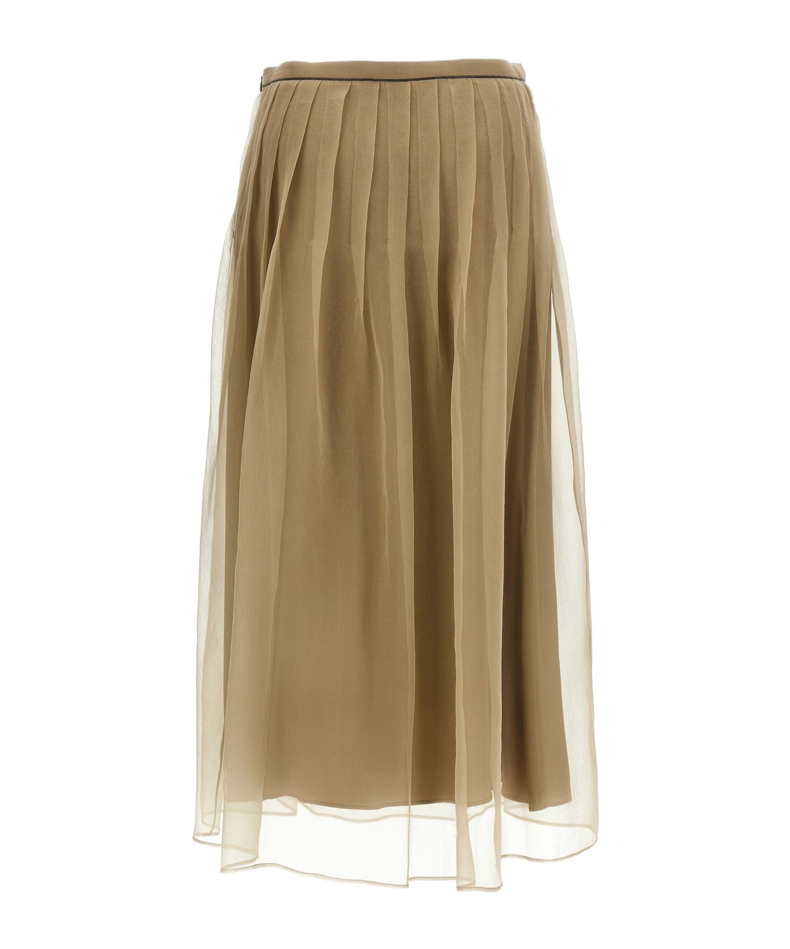 Shop Brunello Cucinelli Tulle Skirt In Green