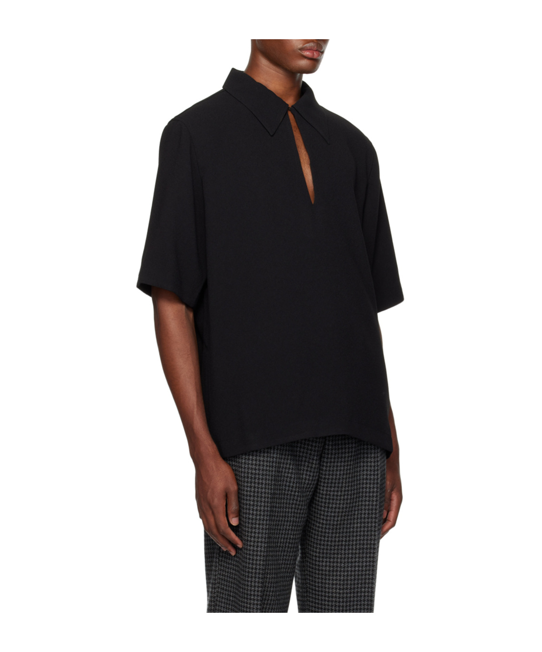 Nanushka Niklas Bouclé-crepe Shirt In Black