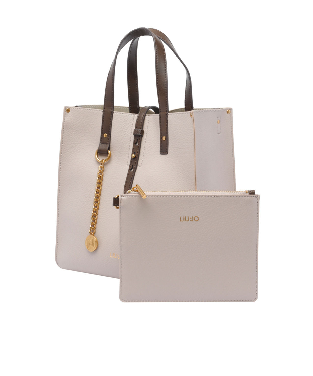 Liu •jo Double Strap And Dual Handle Shoulder Bag In Nude