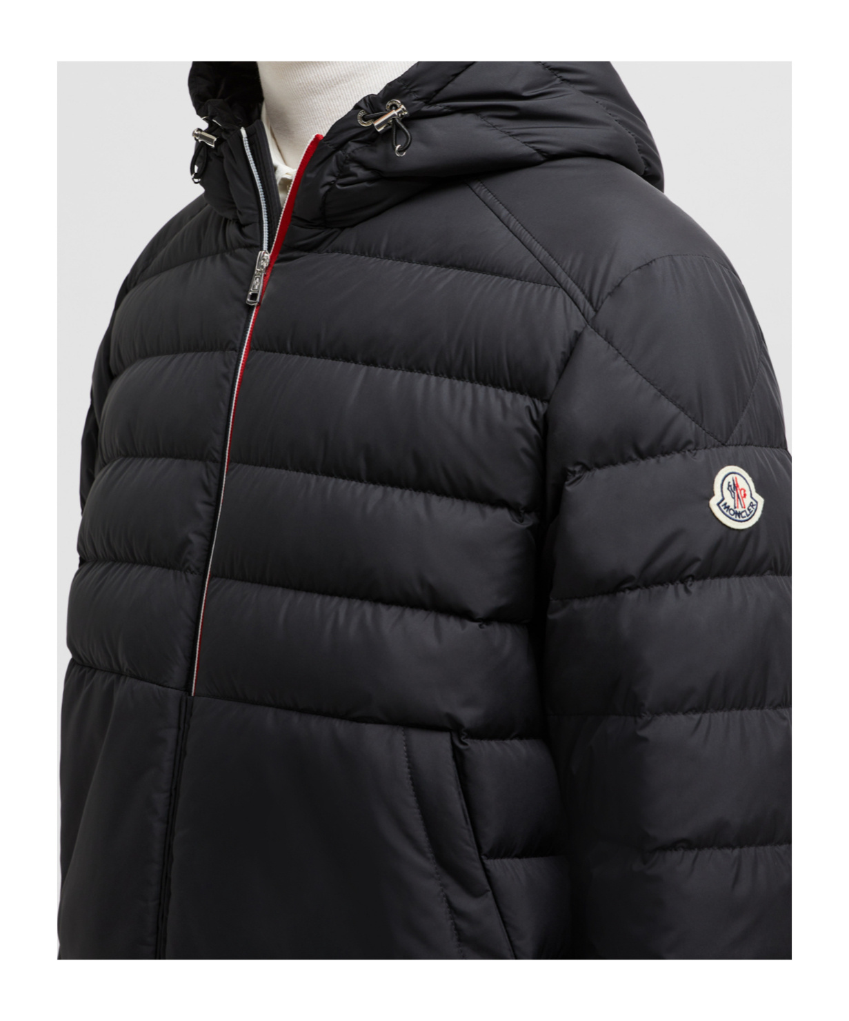 Moncler Zip-up Padded Jacket In Black