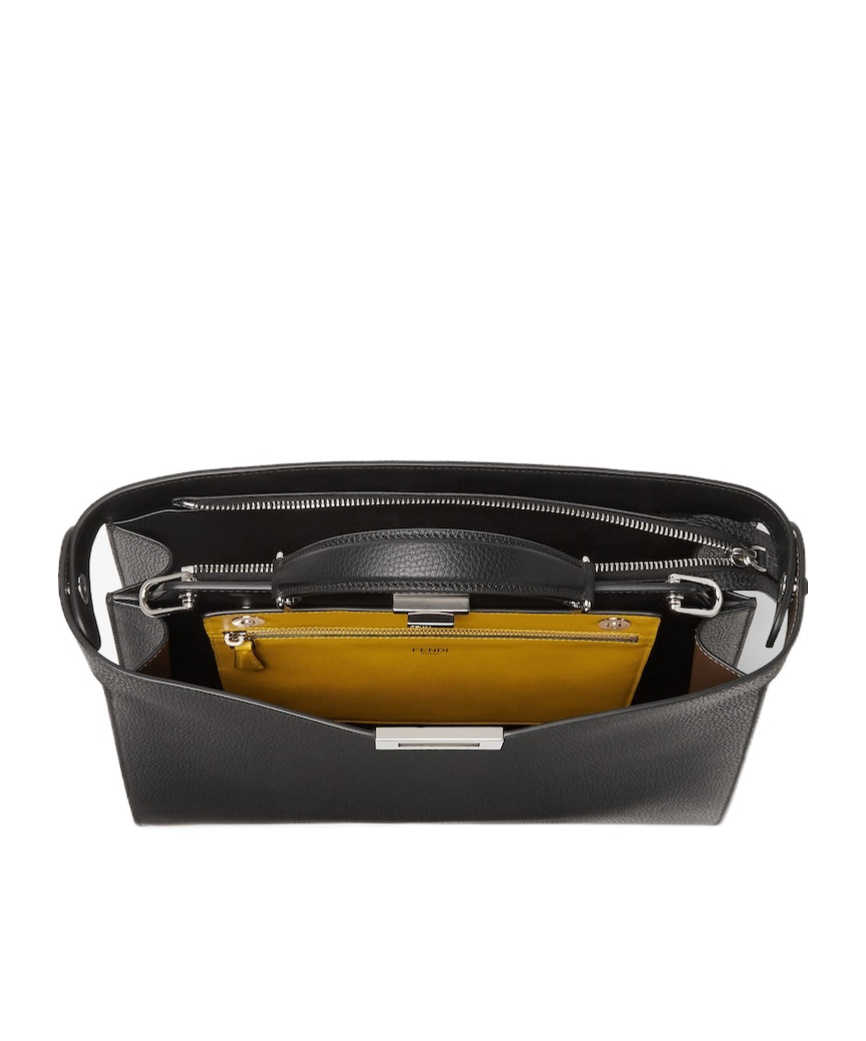 Fendi Peekaboo Top Handle Bag In Black