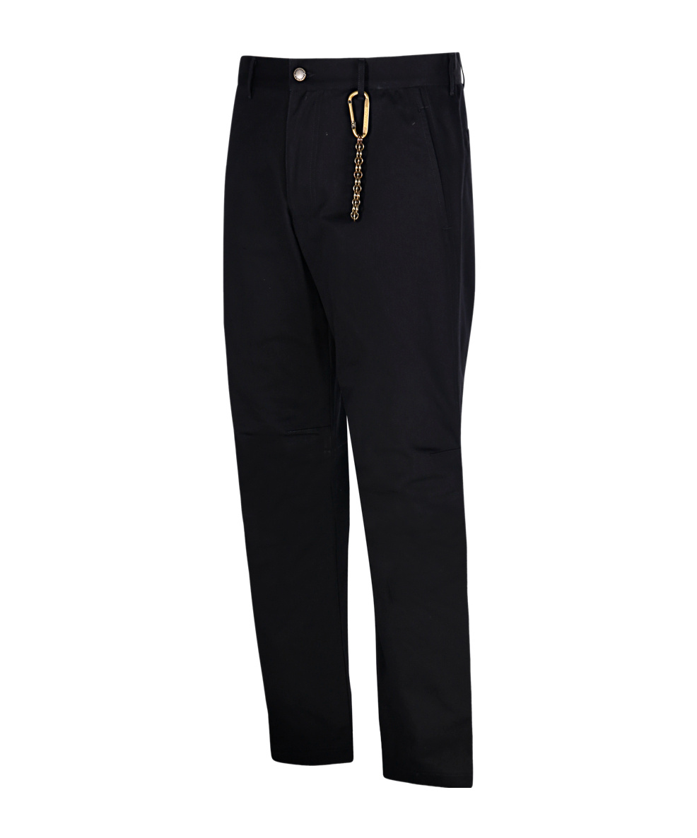 Darkpark Belt-loop Casual Pants In Black