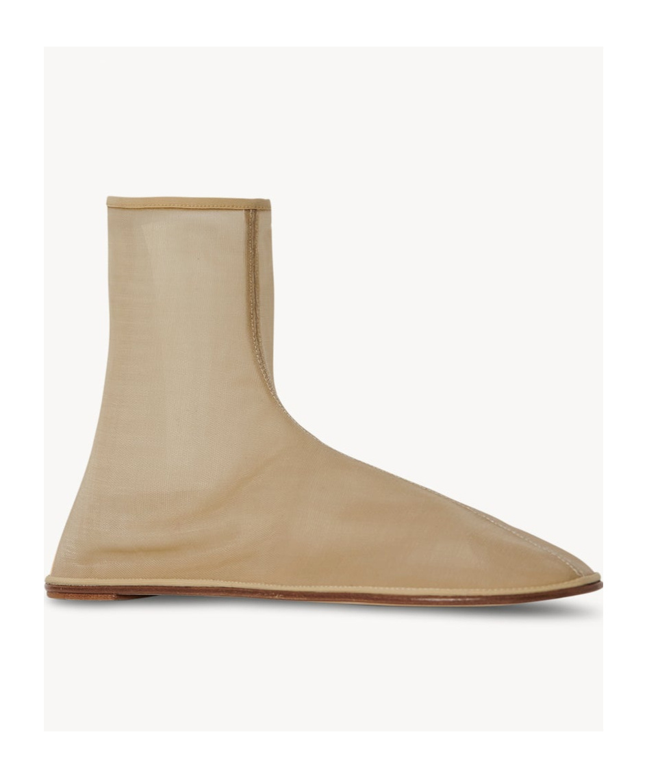 The Row Round-head Short Boots In Brown