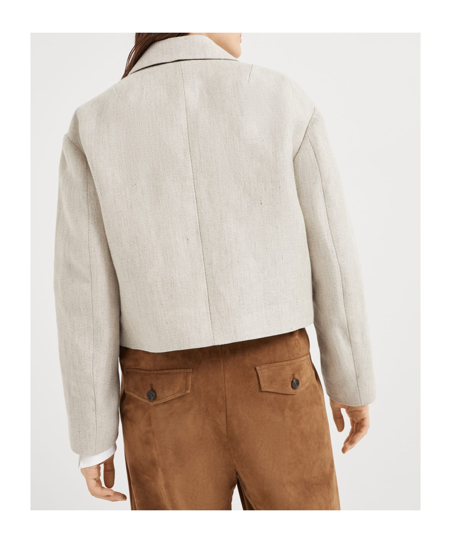 Brunello Cucinelli Monili Bead-embellished Blazer In White