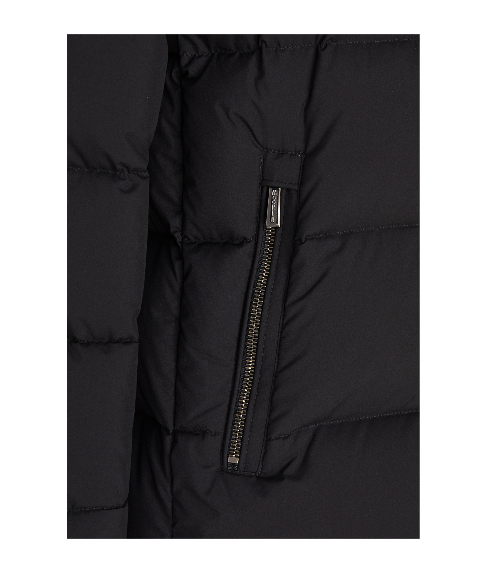 Moorer Long-sleeved Down Jacket In Black