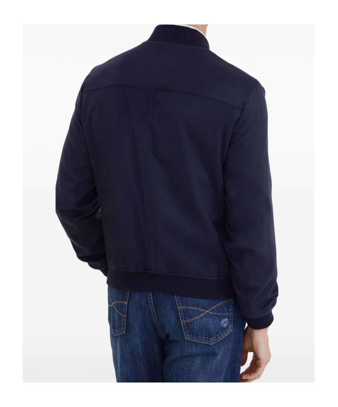 Brunello Cucinelli Wool And Cashmere Blend Cardigan In Blue