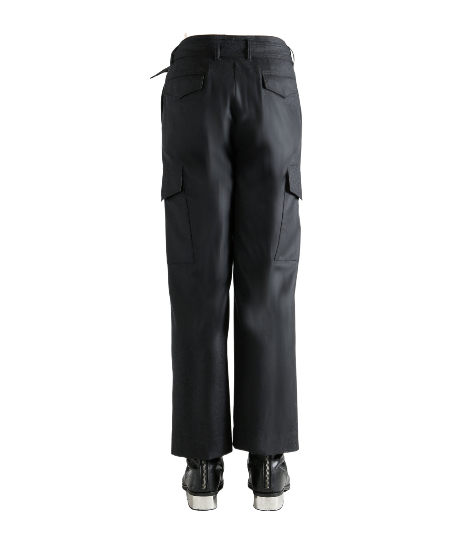Auralee Belt Loop Casual Pants In Black
