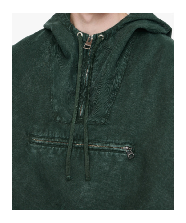 Jw Anderson Garment Dye Anorak In Green
