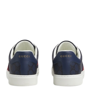 Gucci Ace Leather Sneakers With Lateral Web Band