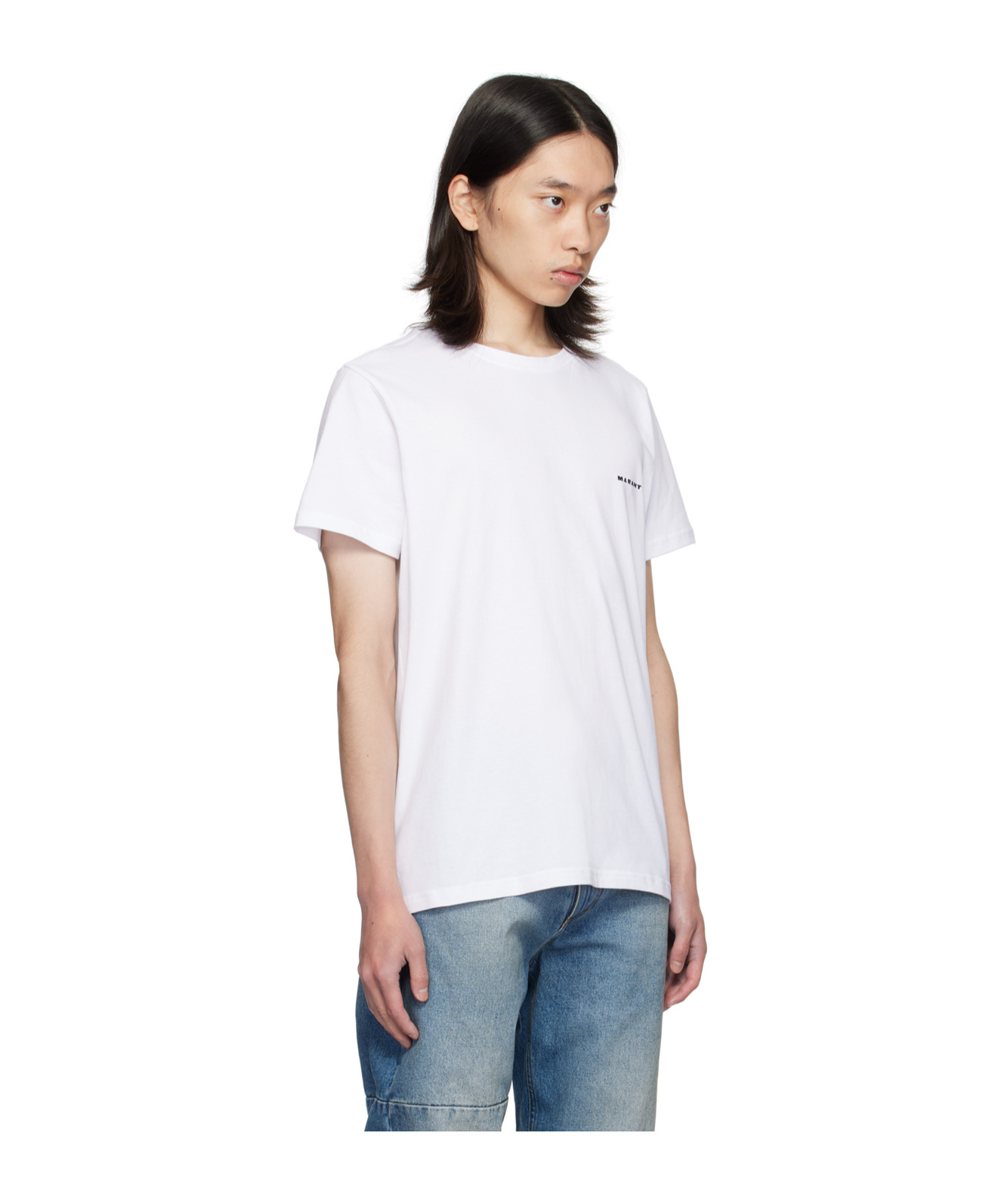 Isabel Marant Round Neckline Jersey T-shirt Shirt In White