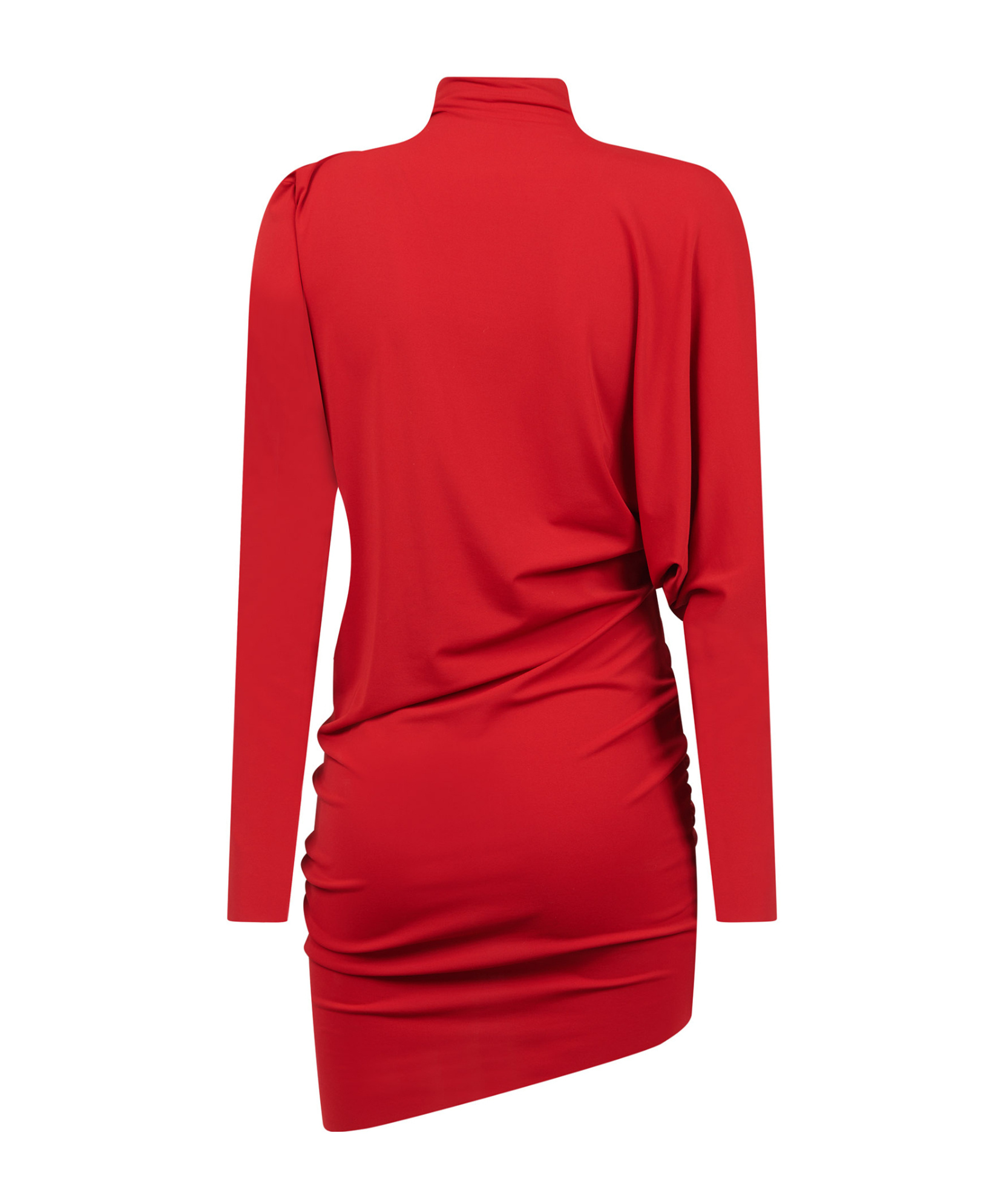 Amen Asymmetric Midi Dress In Red