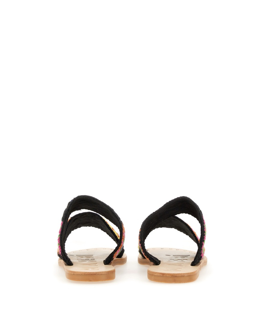 Manebi Manebí Yucatán Crochet Two Bands Sandals In Multicolor