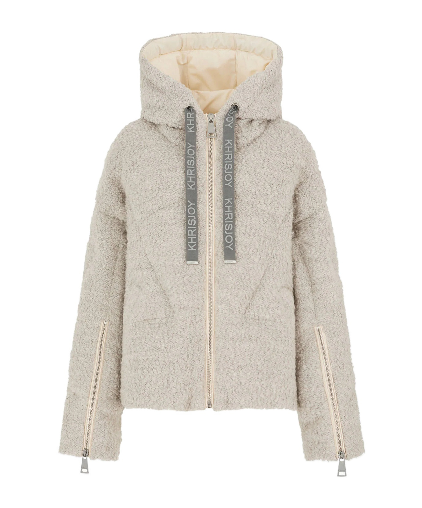 Khrisjoy Long-sleeved Down Jacket In Gray