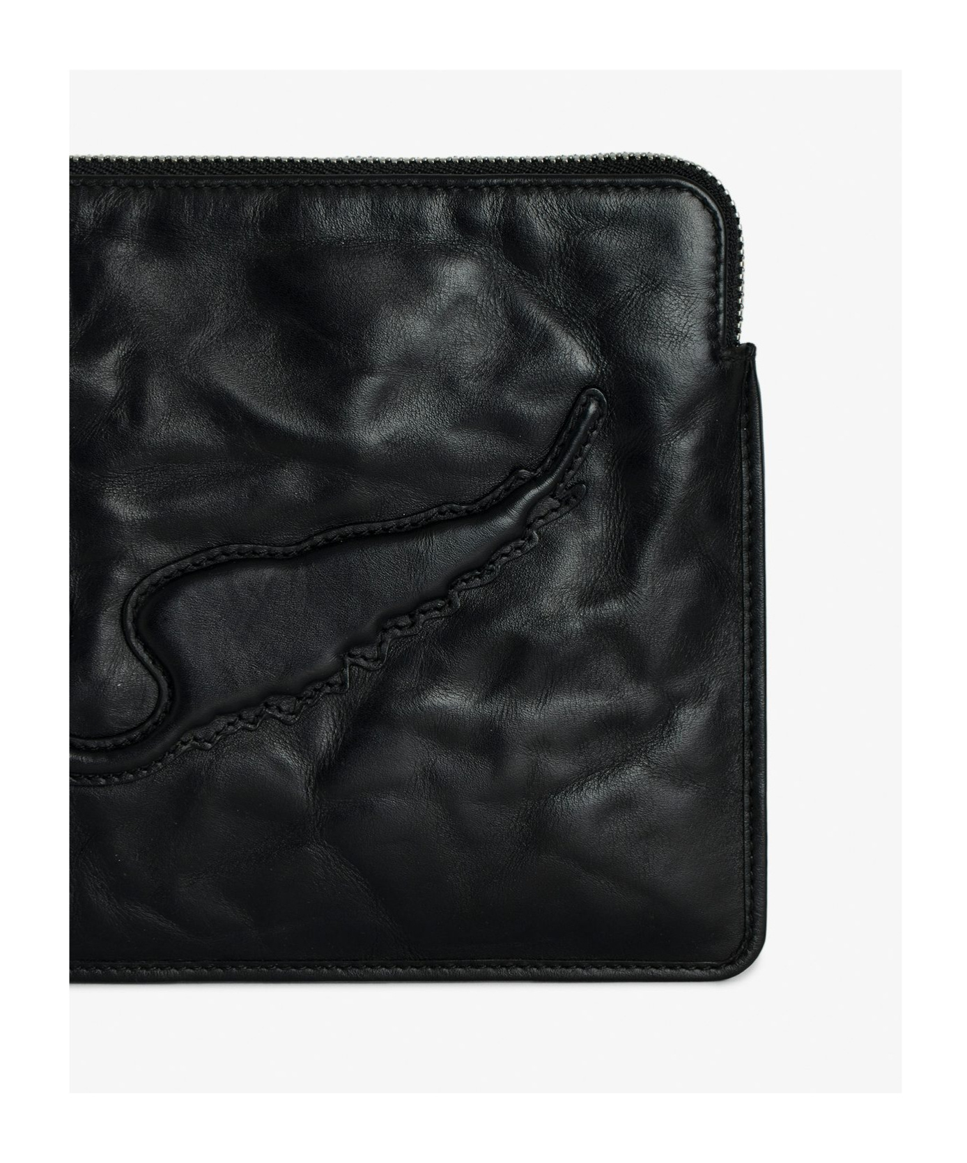 Zadig & Voltaire Zippered Clutch In Black