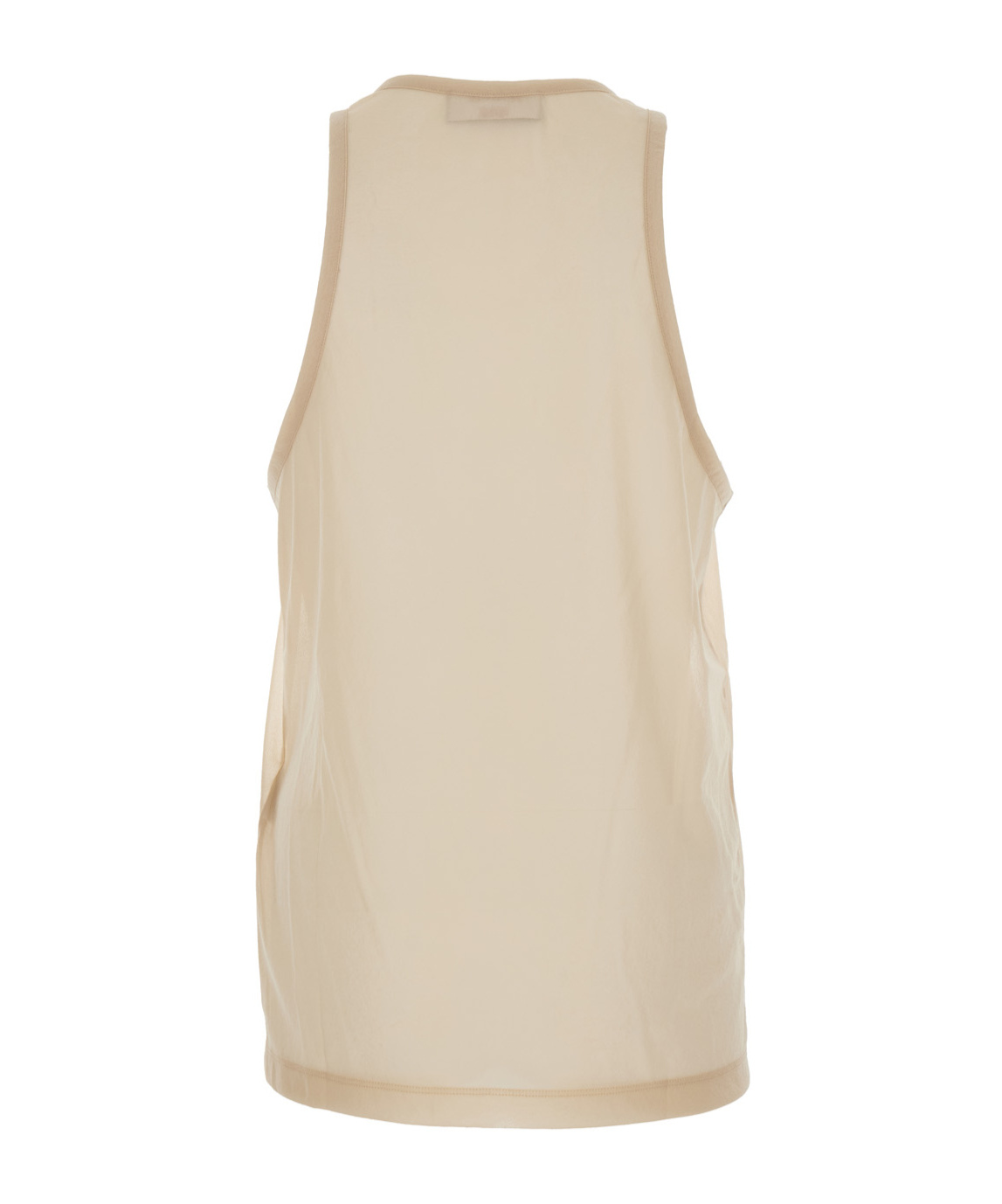 Dsquared2 D2 X Magliano Beige Sleeveless Top With Logo Lettering On The Front In Cotton Man In Pink