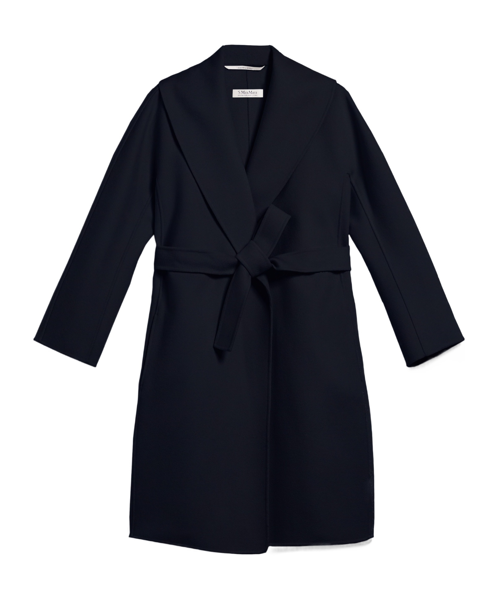 Max Mara Long-sleeved Coat In Black