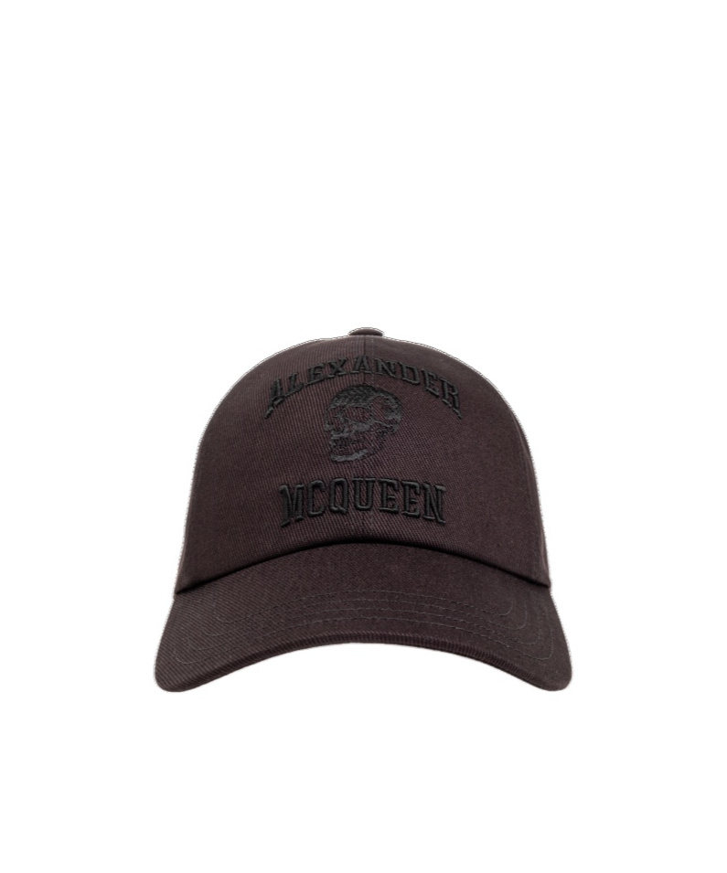 Alexander Mcqueen Logo-embroidered Cap In Black