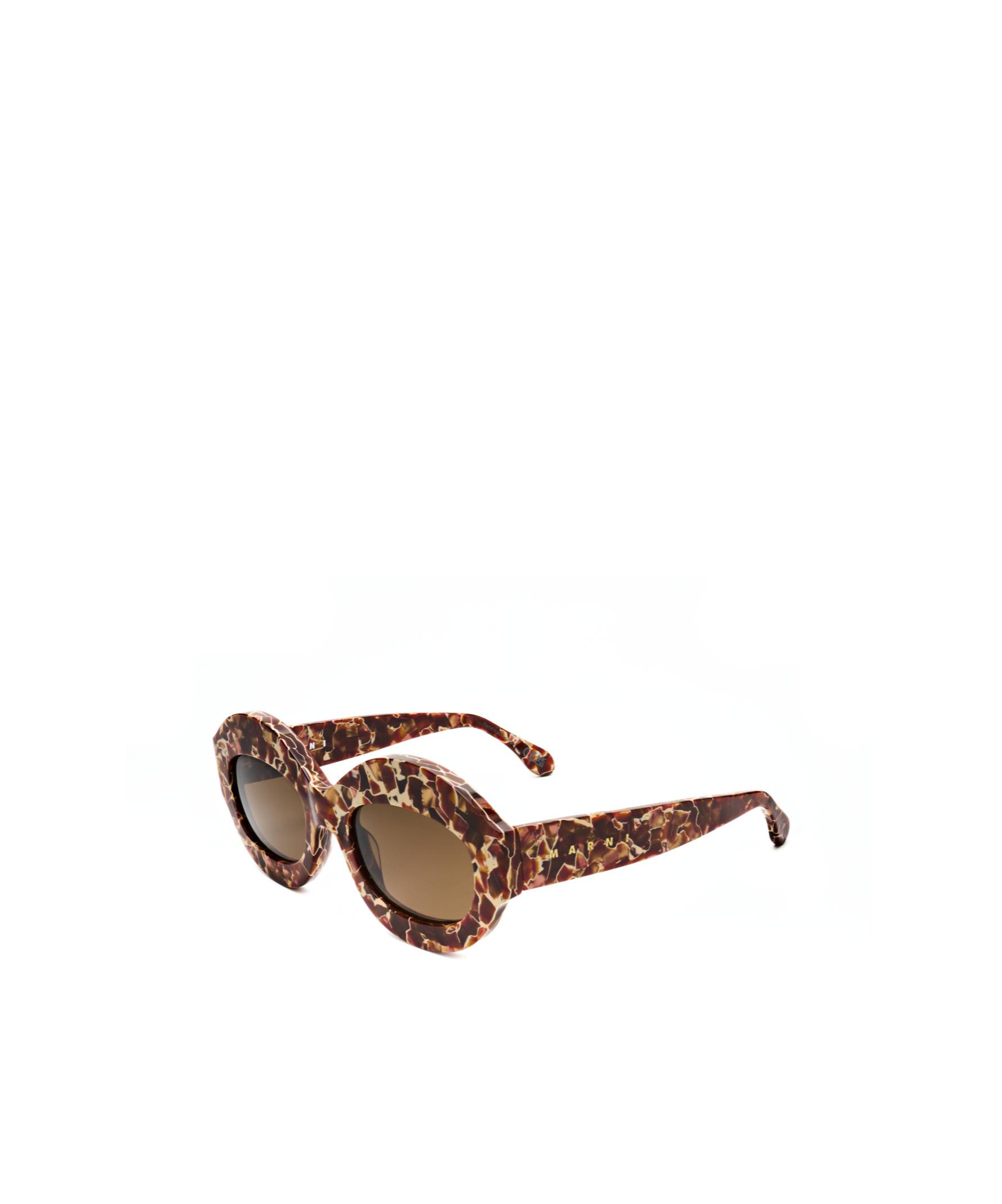 Marni Geometric Frame Sunglasses In Brown