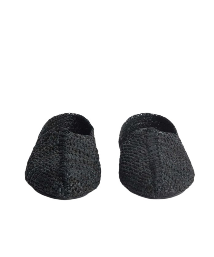 Jil Sander Interwoven-design Slippers In Black