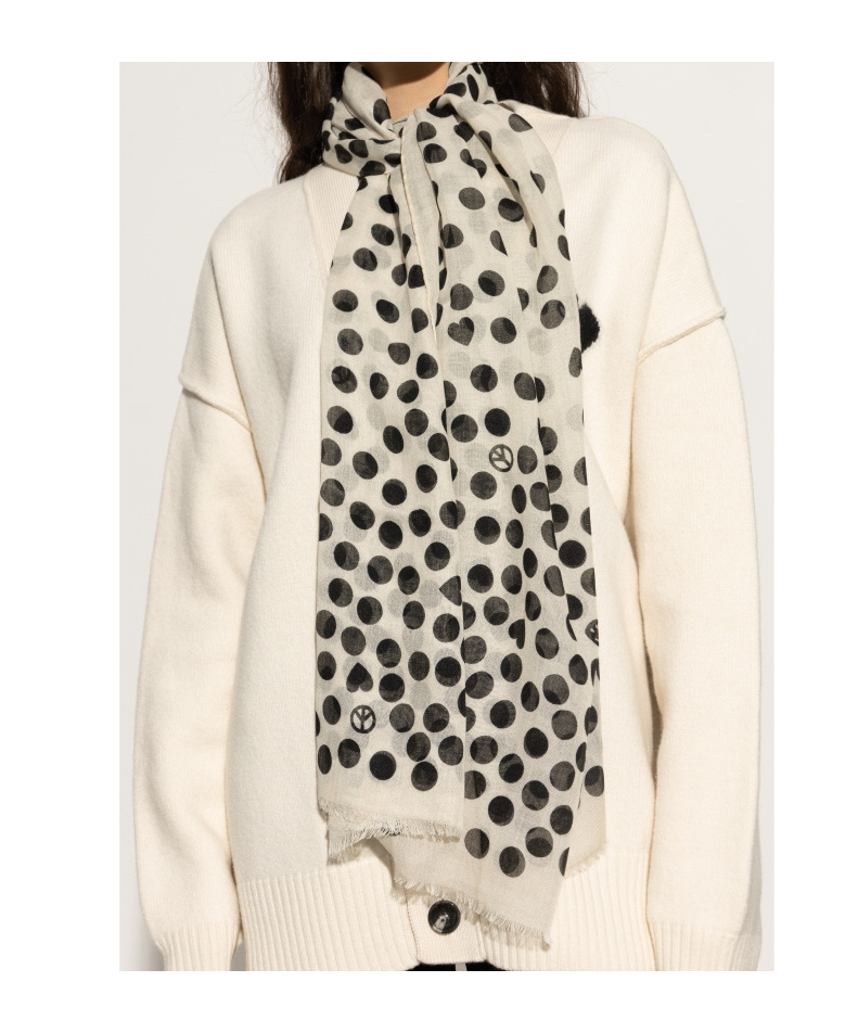 Moschino Polka-dot Pattern Scarf In White